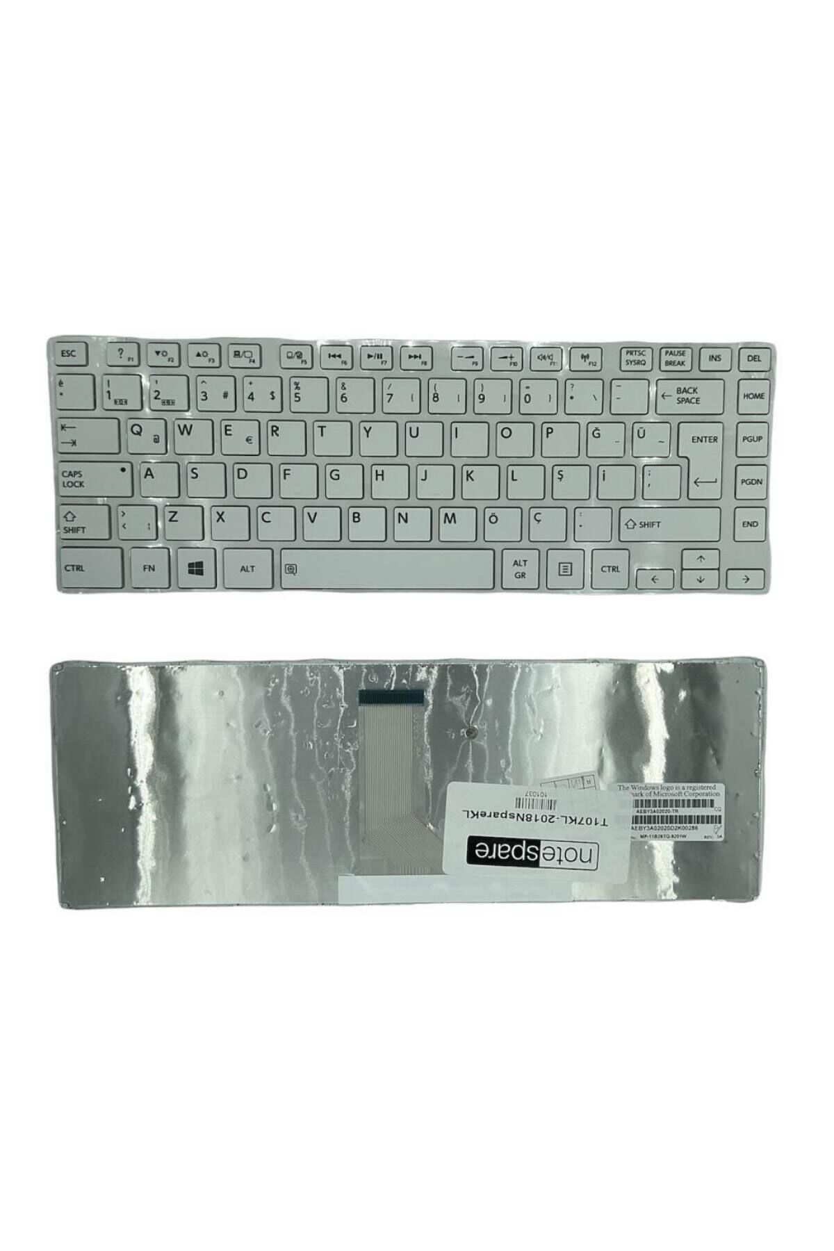 Toshiba ile Uyumlu TS4SQ, TU0SQ, Y000001520 Notebook Klavye Beyaz TR