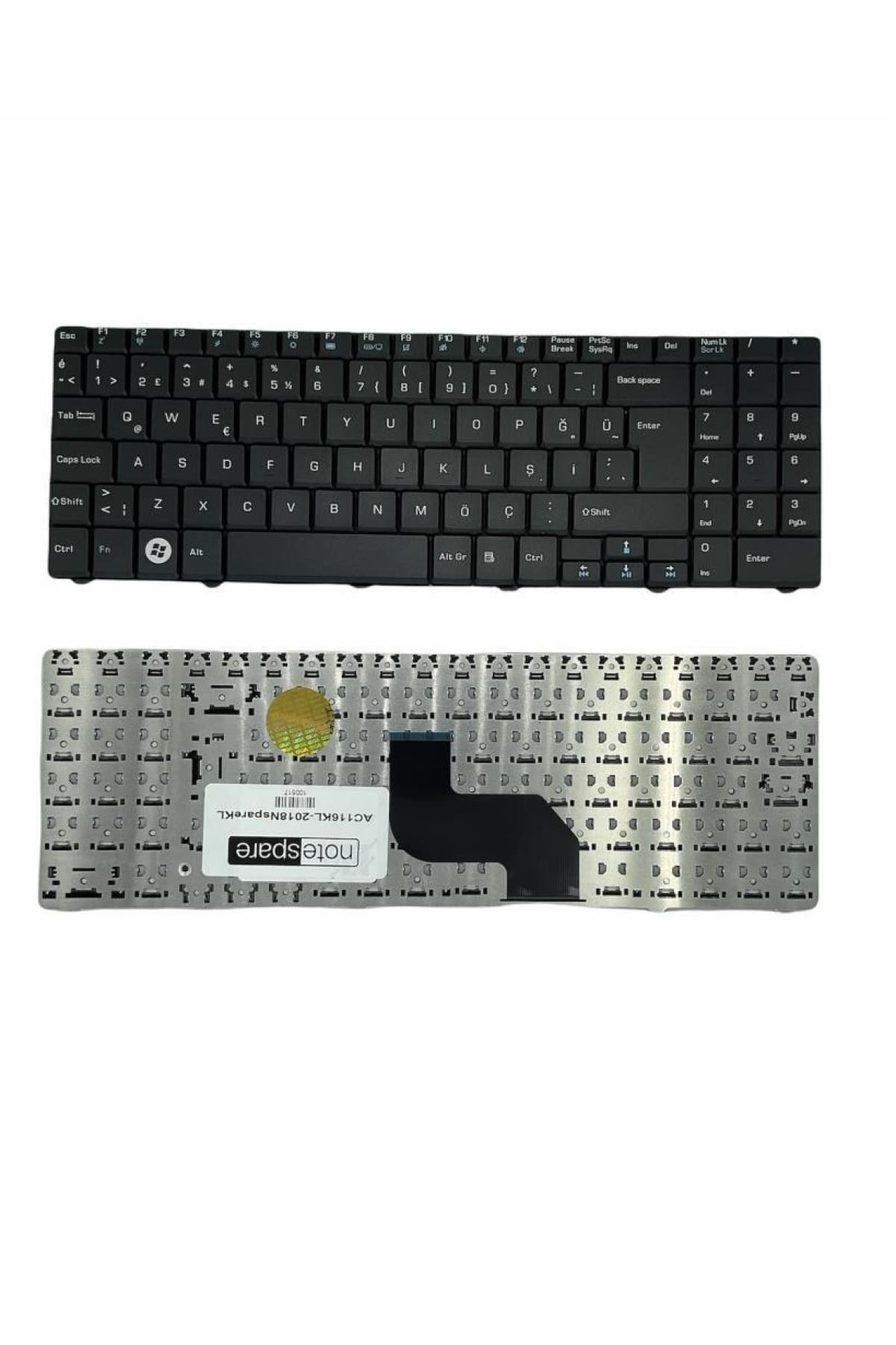 Acer ile Uyumlu 6037B0043301, 9500274FV30A Notebook Klavye Siyah TR