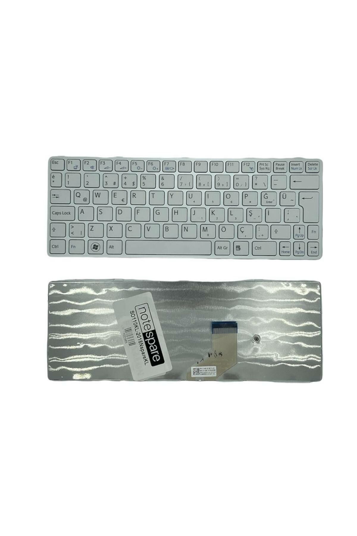 Sony ile Uyumlu Vaio SVE1112M1EB, SVE1112M1EP, SVE1112M1EW, SVE1112M1RB Notebook Klavye Beyaz TR