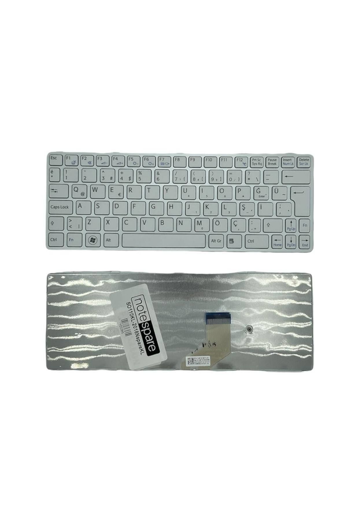 Sony ile Uyumlu Vaio SVE111A11T, SVE111B11L Notebook Klavye Beyaz TR