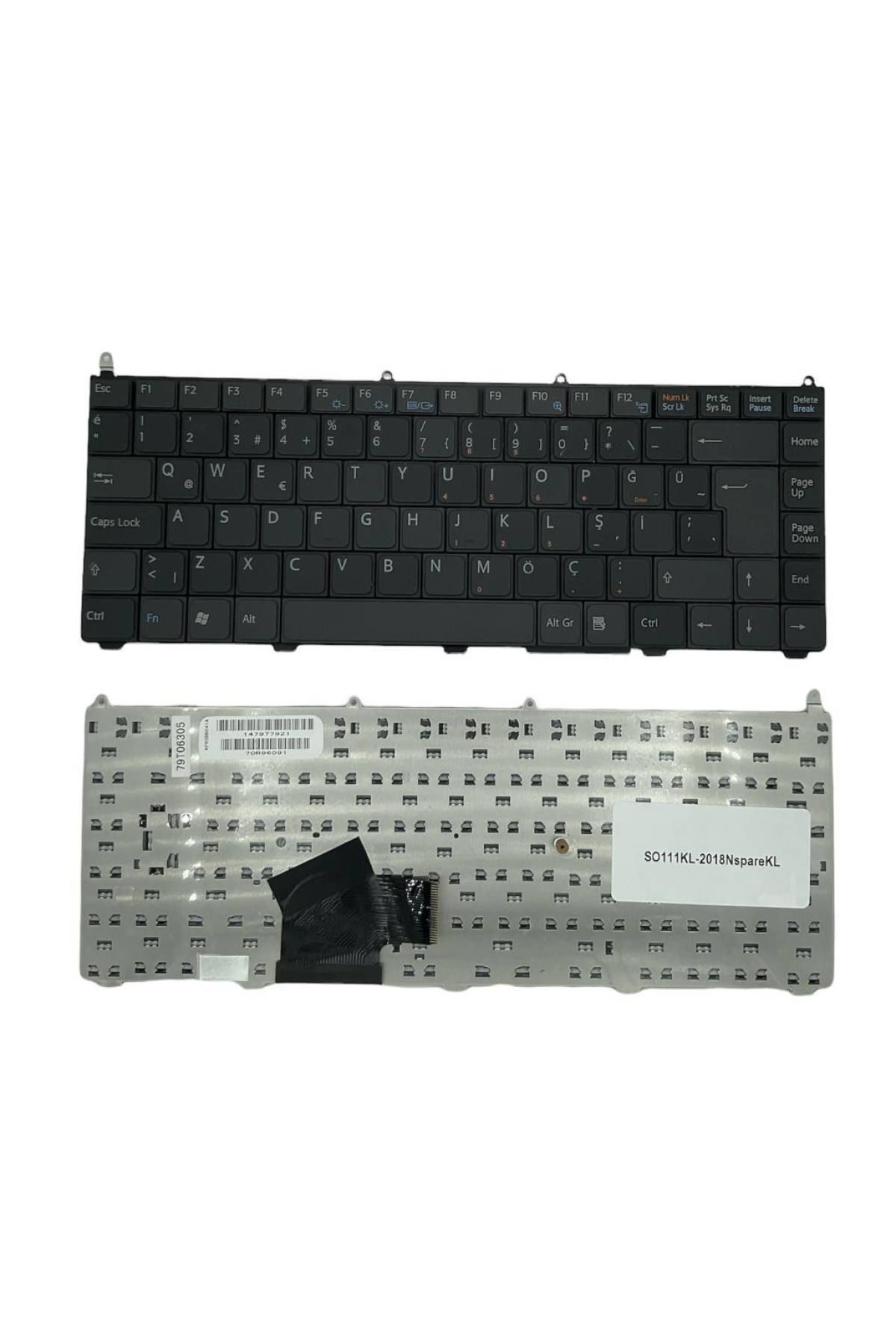Sony ile Uyumlu Vaio VGN-AR, VGN-FE Notebook Klavye Siyah TR