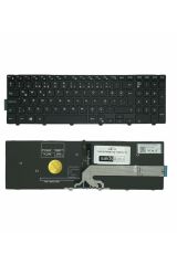 Dell ile Uyumlu Inspiron 3542 W21W81C, 3543 38F45CA, 3543 B20F45C Notebook Klavye Işıklı Siyah TR