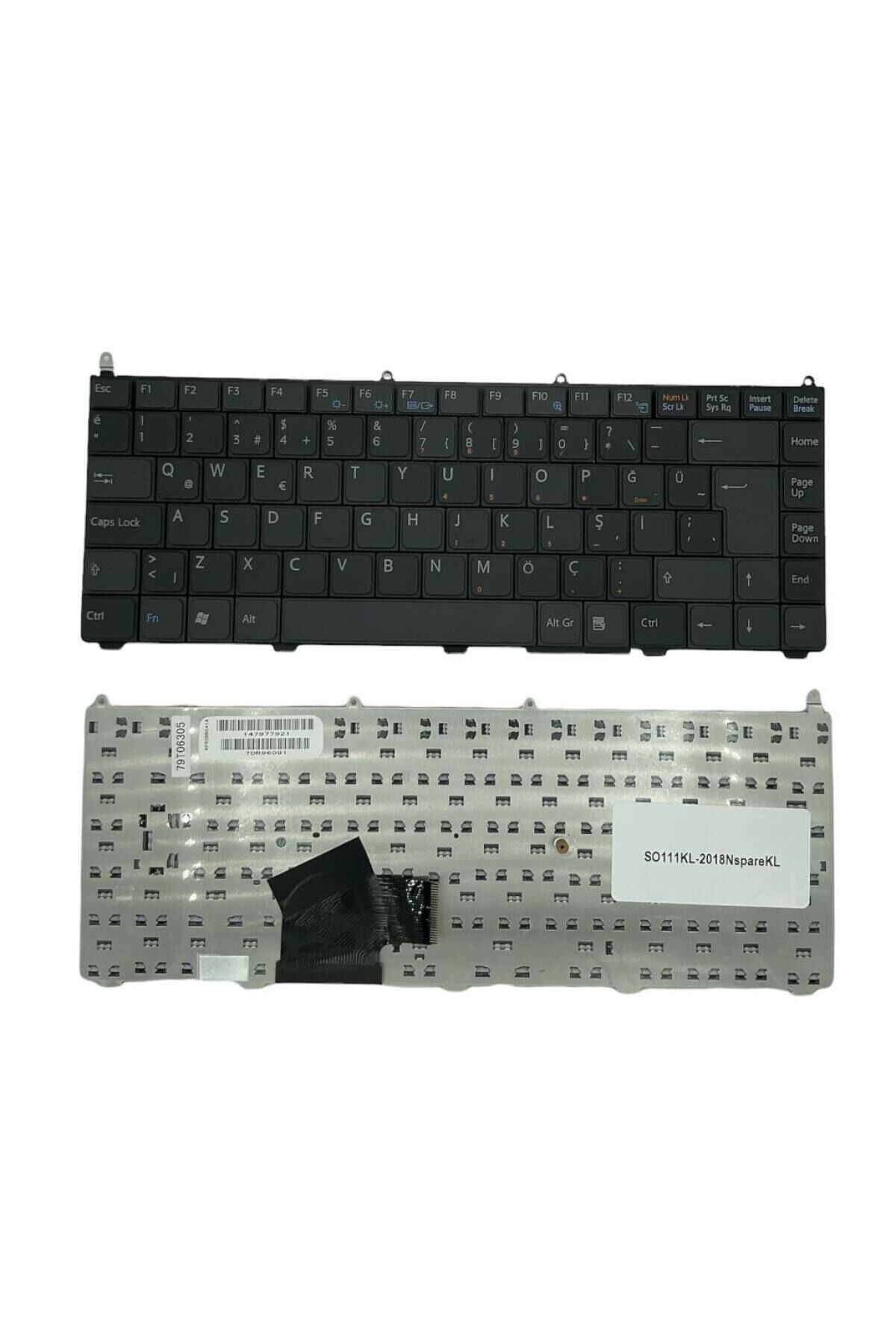 Sony ile Uyumlu Vaio PCG-8Y1L, PCG-8Y2L, PCG-8Z1L, PCG-8Z2L Notebook Klavye Siyah TR