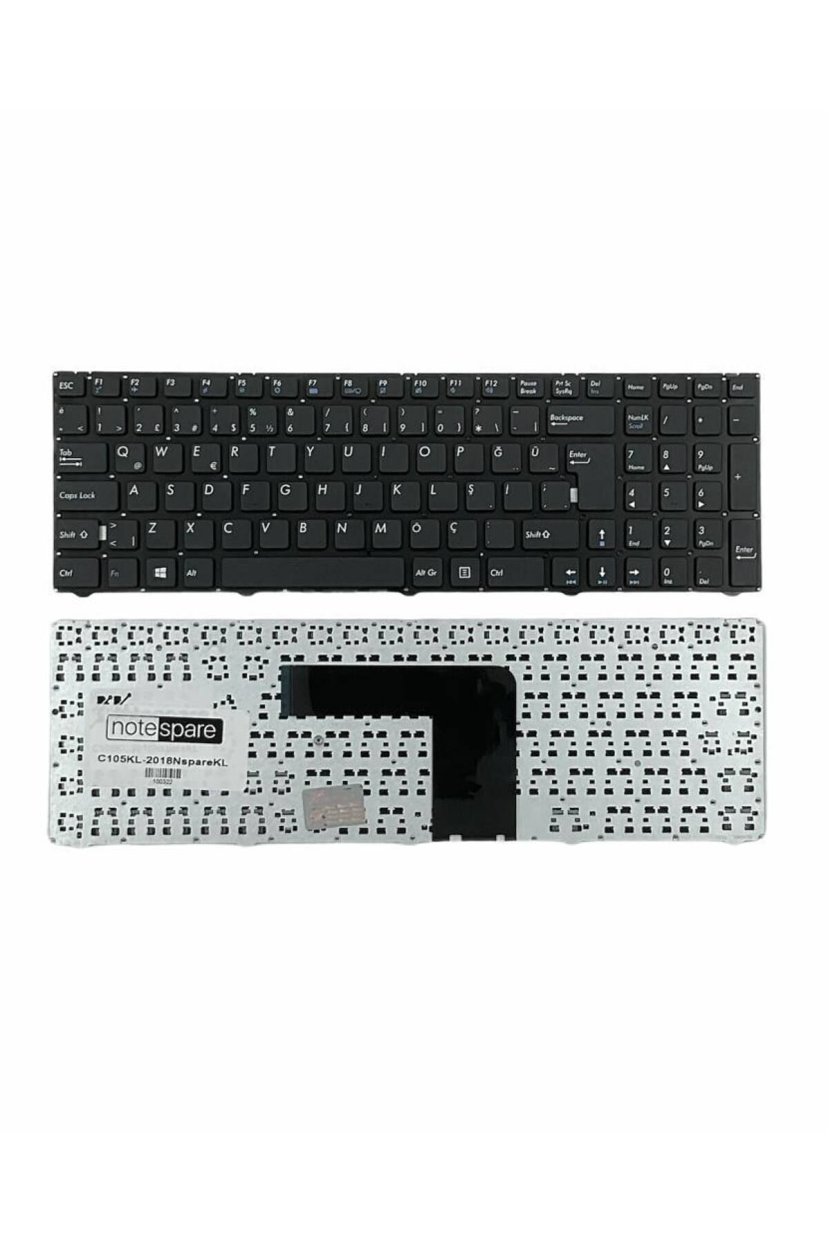 Casper ile Uyumlu Nirvana C300.3060-4L05X, C300.3060-8L05E Klavye Siyah TR