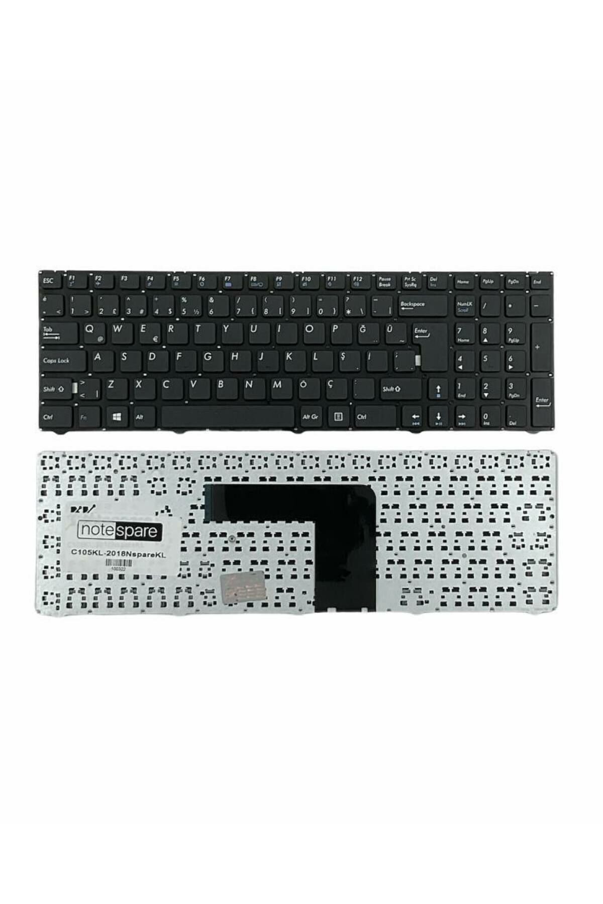 Casper ile Uyumlu Nirvana C300.3710 8L05T, C300.3710-4C05 Klavye Siyah TR