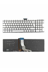 Hp ile Uyumlu 15-ab208nt (P4J40EA), 15-ab209nt (P4J41EA) Işıklı Klavye Gümüş Gri TR