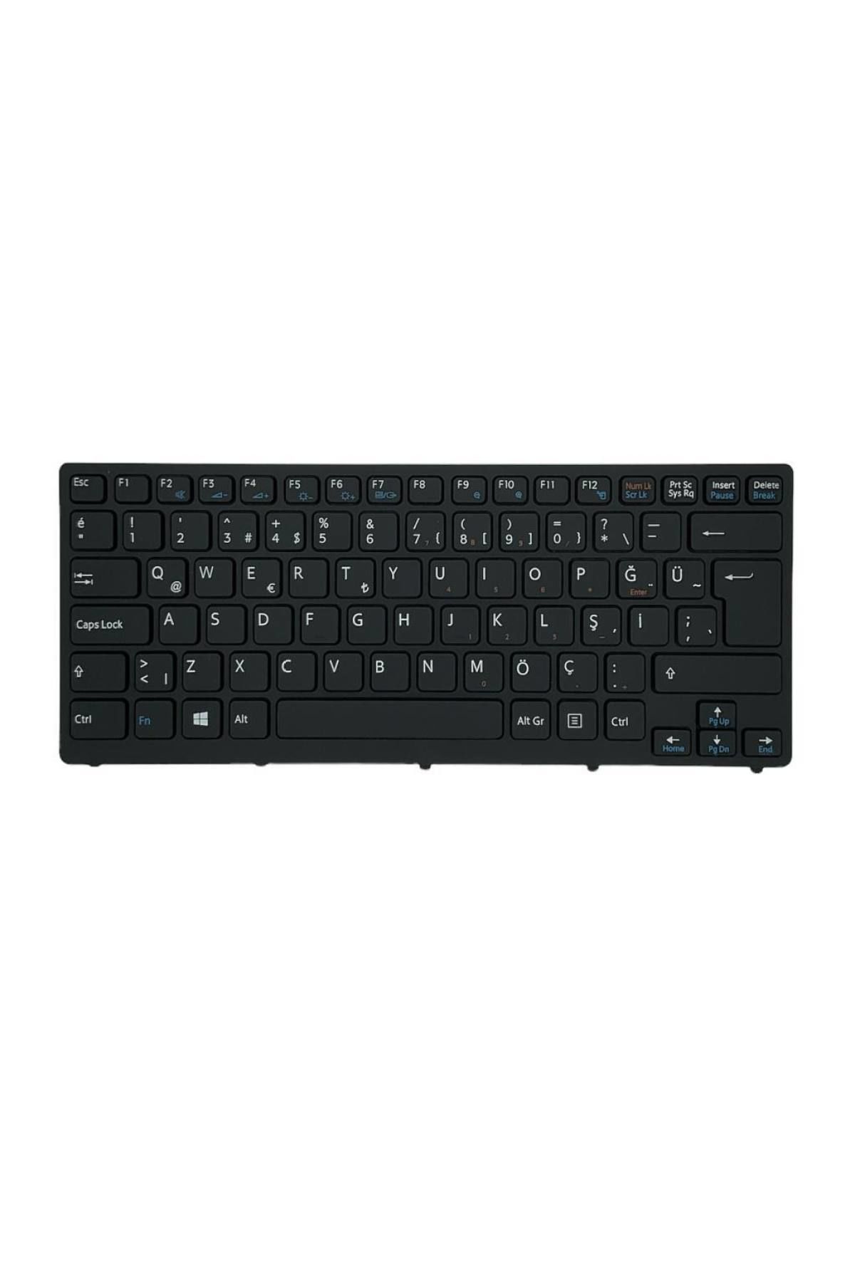 Sony ile Uyumlu Vaio VPC-CW13FX/P, VPC-CW14FX/P, VPC-CW1E8R/WU Notebook Klavye Siyah TR