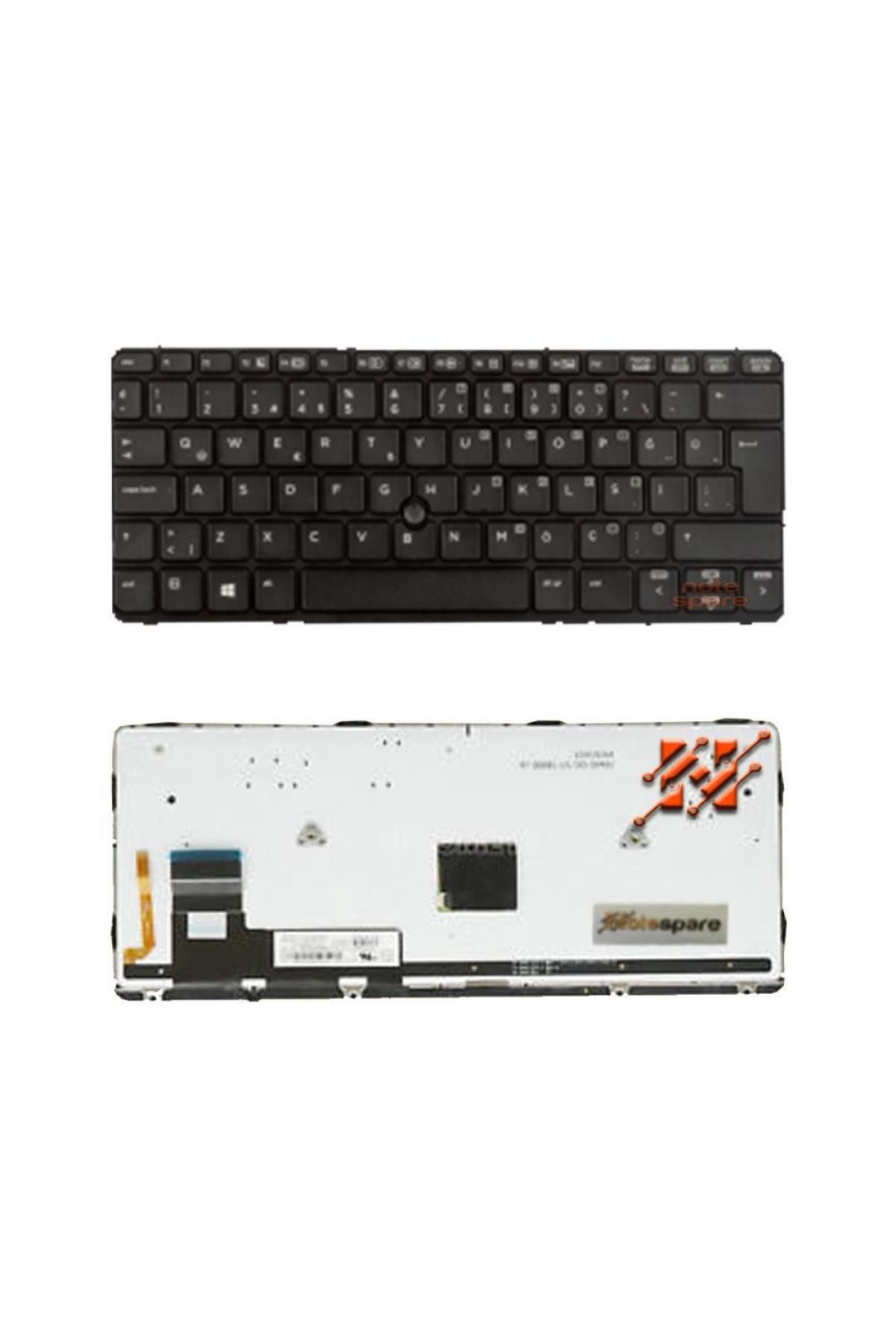 Hp ile Uyumlu EliteBook 820 G1 (H5G05EA), 820 G1 (H5G14EA) Notebook Klavye Işıklı Siyah TR