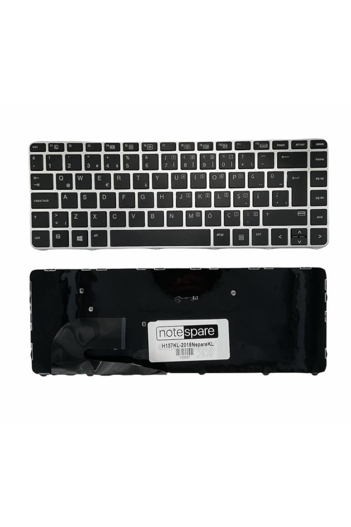 Hp ile Uyumlu EliteBook 840 G3 (X2F93ES), 840 G3 (Y3C06EA) Notebook Klavye Siyah TR