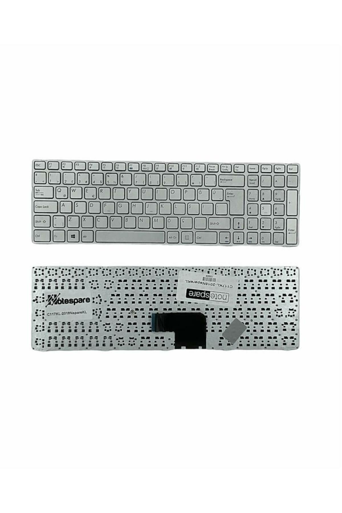 Casper ile Uyumlu CRY.4712-8N45A-S, CRY.4712-BH45A-S, CRY.4712-BT45A-S Notebook Klavye Gümüş Gri TR