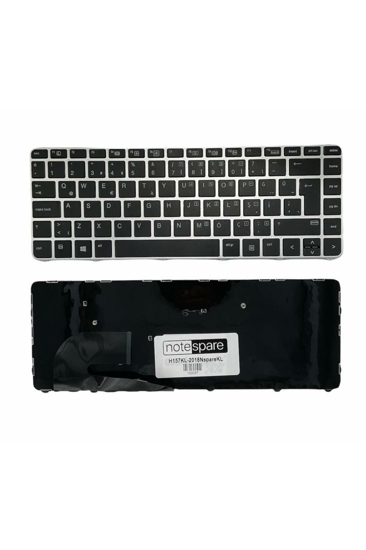 Hp ile Uyumlu EliteBook 840 G4 (X3V02AV), 840 G4 (Z2V51EA) Notebook Klavye Siyah TR