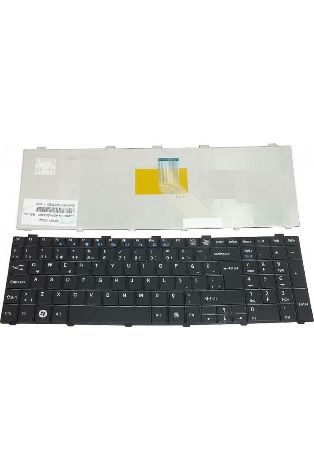 Fujitsu Siemens ile Uyumlu A512-300, A512-301, AH530/3A, AH530/HD6 Notebook Klavye Siyah TR