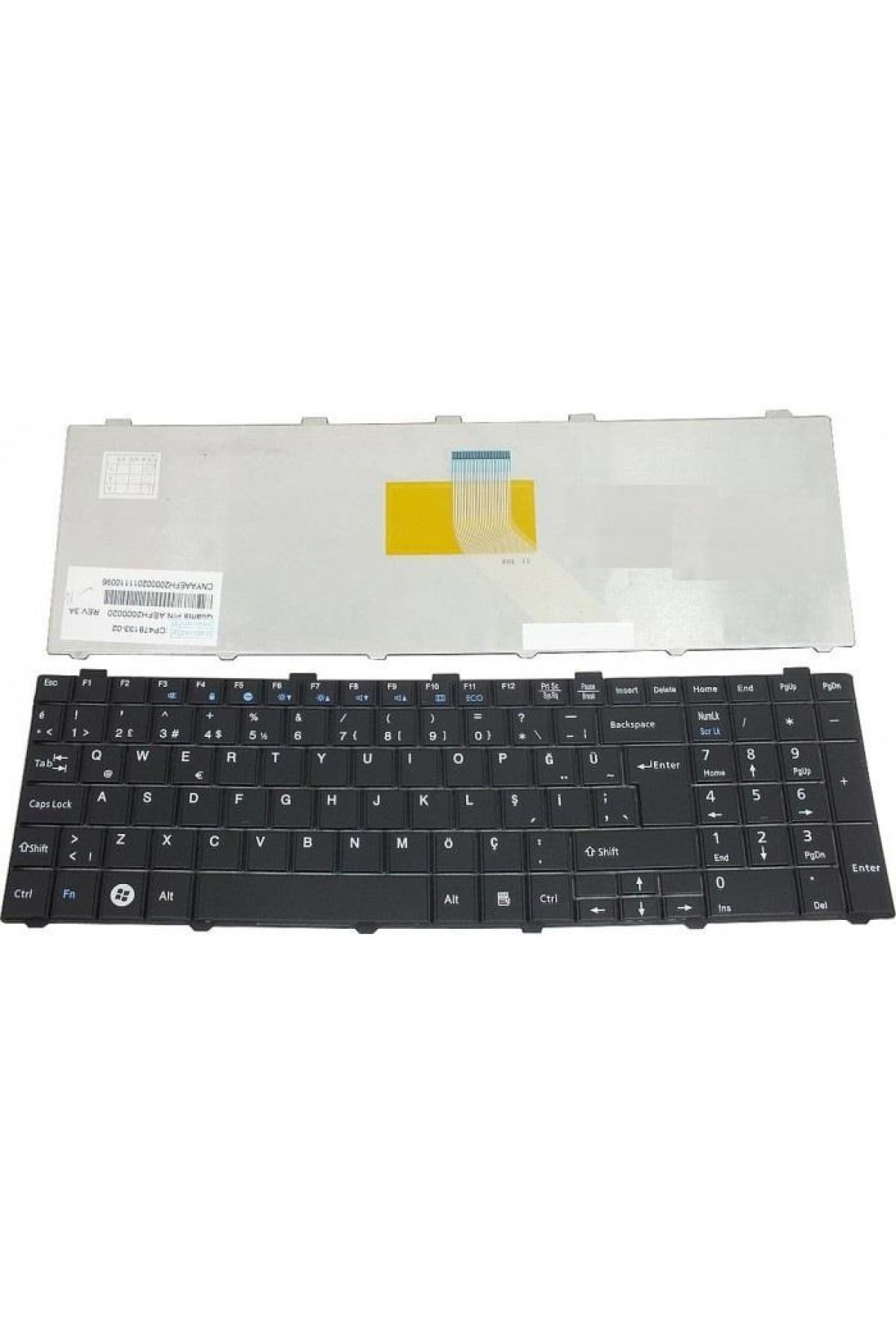Fujitsu Siemens ile Uyumlu CP515904-01, CP515905-01 Notebook Klavye Siyah TR