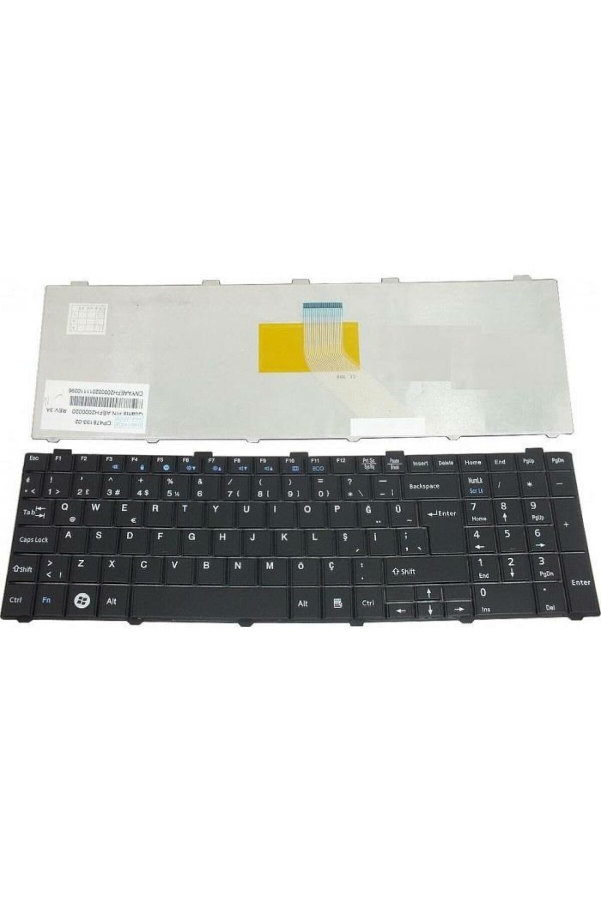 Fujitsu Siemens ile Uyumlu MP-09R76003D85, V126946CK1 Notebook Klavye Siyah TR