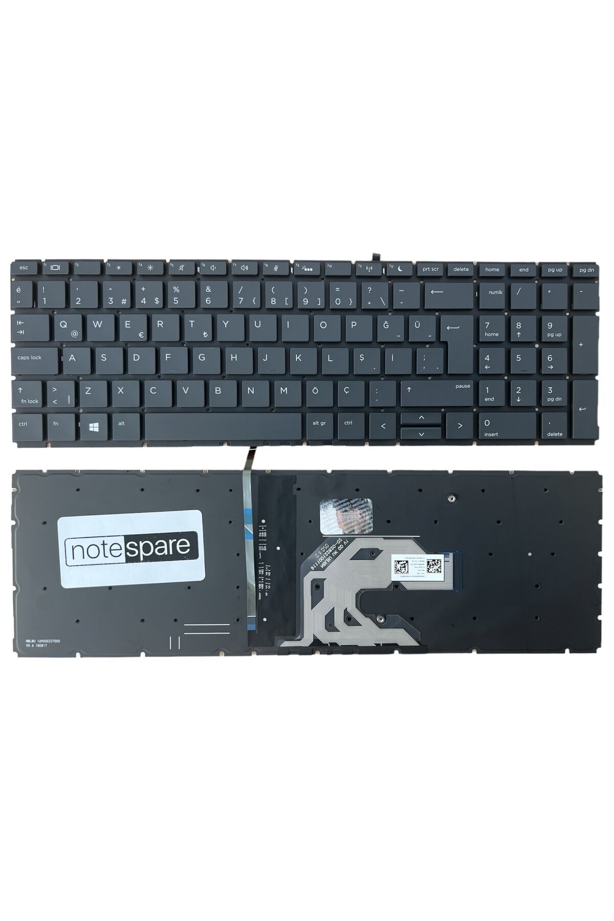 Hp ile Uyumlu Probook HSN-Q16C Işıklı Klavye Siyah TR Büyük Enter Versiyon