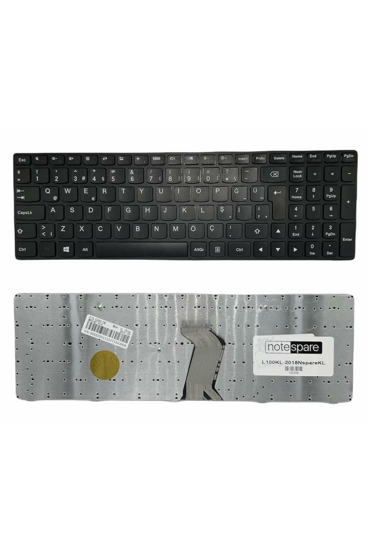 Lenovo ile Uyumlu IdeaPad G710 Type 20252, G710 Type 80AH Notebook Klavye Siyah TR