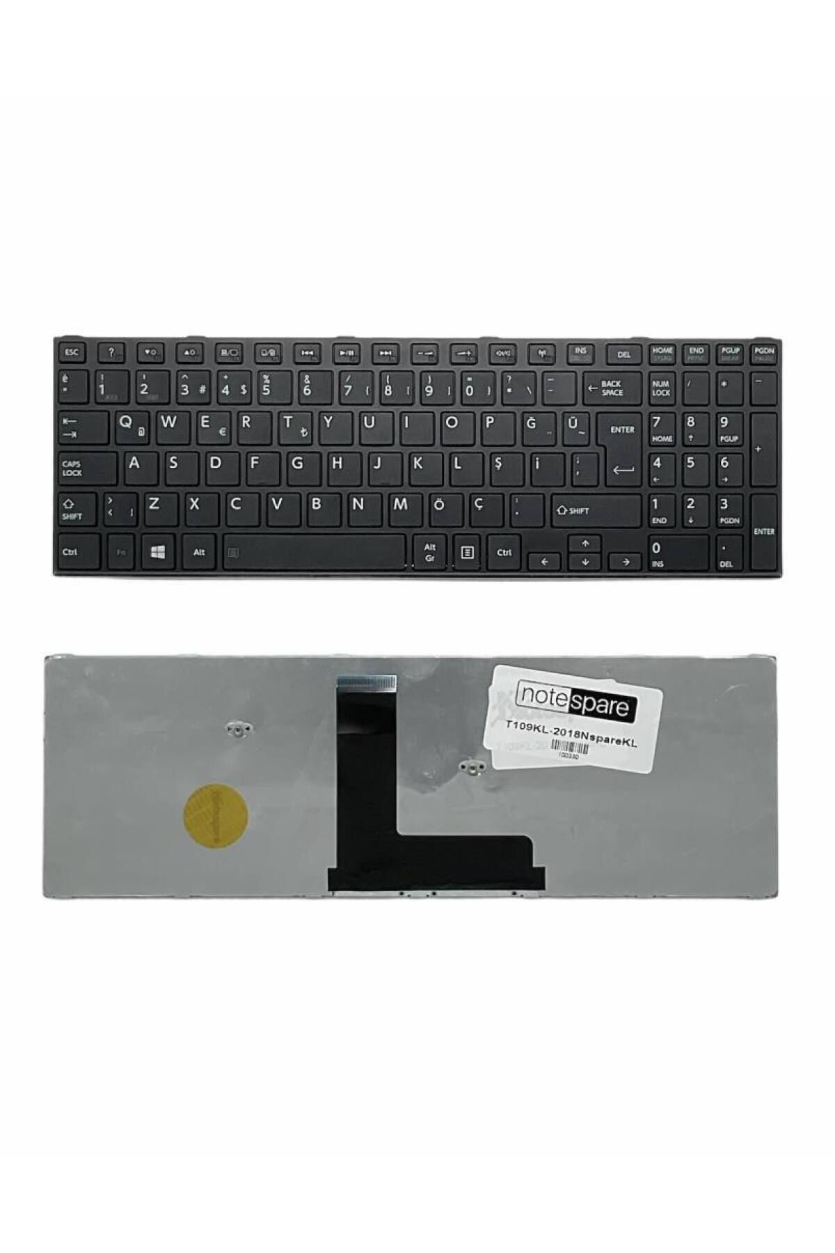 Toshiba ile Uyumlu Satellite C70-B-212 Notebook Klavye Siyah TR