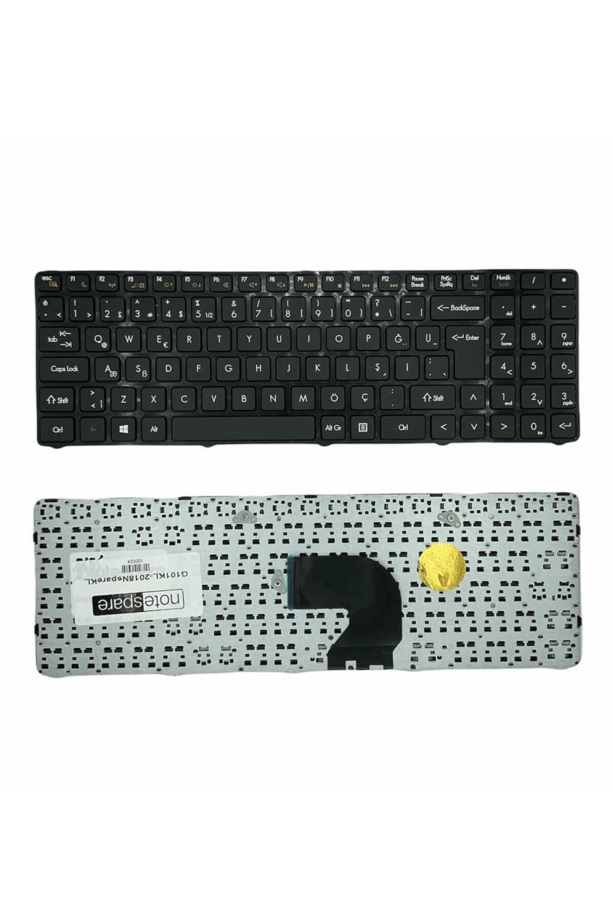 Casper ile Uyumlu AETWBA00010, MP-12K76TQ-9206, MP-12K76TQ-9206 Notebook Klavye Siyah TR