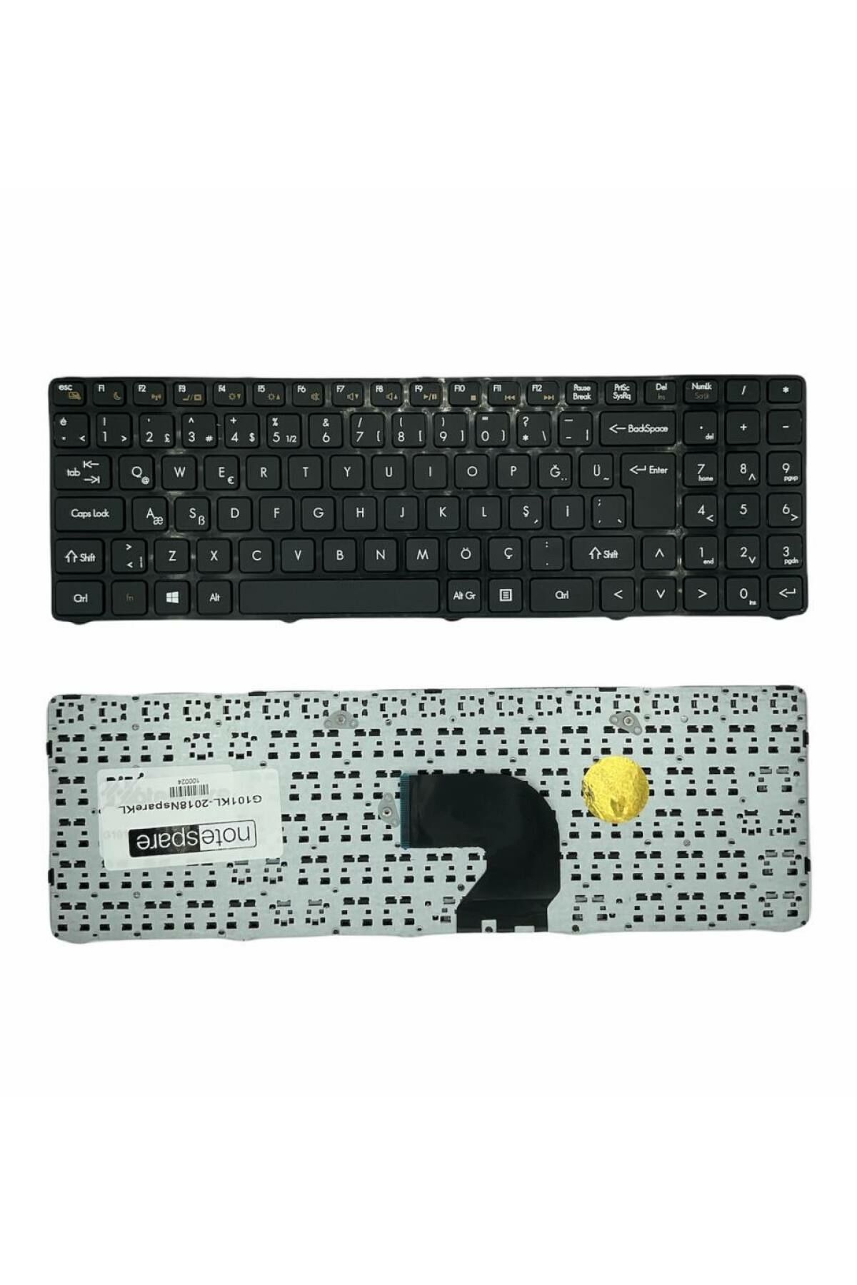 Grundig ile Uyumlu GNB 1566 B1 i3, GNB 1567 V1 i3, GNB 1584 A1 i5 Notebook Klavye Siyah TR