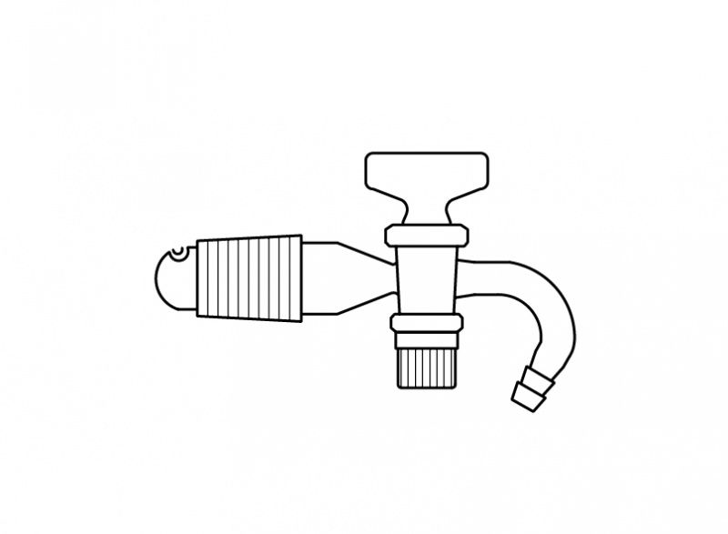 Desikatör musluğu,  PTFE NS : 24/29 , 2.5 mm Delik Çapı