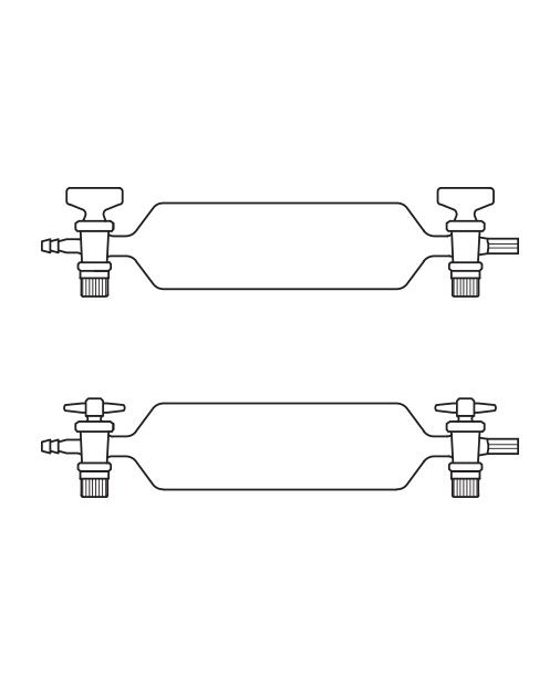 Gaz numune alma pipeti, PTFE Musluklu