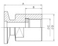 KF DN 16 / G1/2'' Vidalı küçük flanş (dişi dişli)