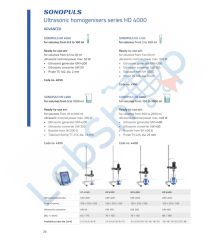 Bandelin Hd 4100 Ultrasonik Homojenizatör 3~50ML Çalışma Hacmi