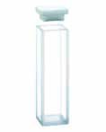 Standart fluorometre küvet, kapaklı, Quartz 2'li paket