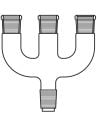 Üç boyunlu paralel adaptör Dişi NS : 29/32  - Erkek  NS :29/32