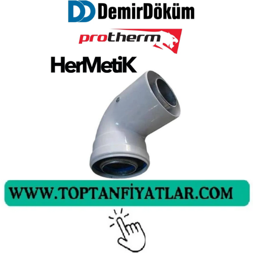 D.Döküm/Protherm/90 Drc Hermatik Kombi/Şofben İlave Kapalı Dirsek