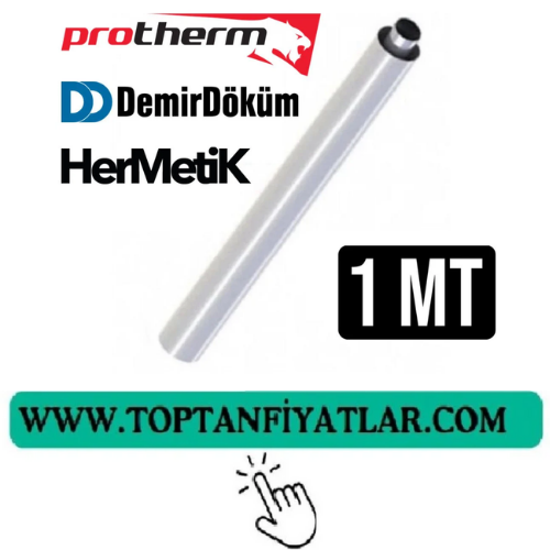 D.Döküm/Protherm/-1-Mt Hermatik Kombi/Şofben İlave Baca Uzatması