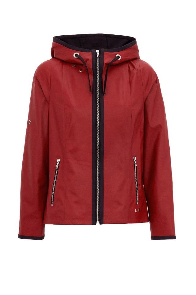 Red Marc Loose Cut Woman Genuine Leather Jacket