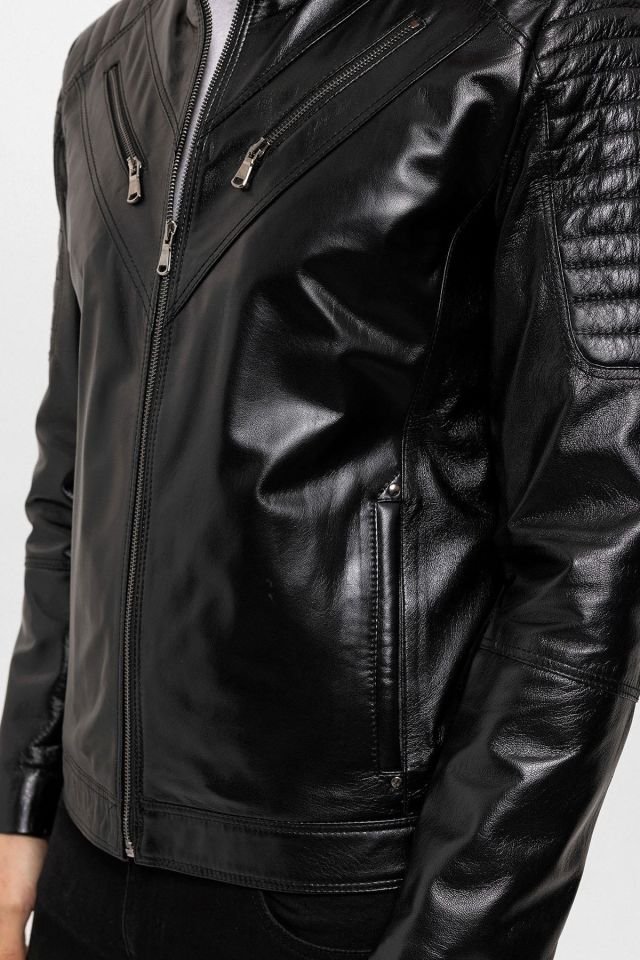 Black Clan Man Genuine Leather Jacket