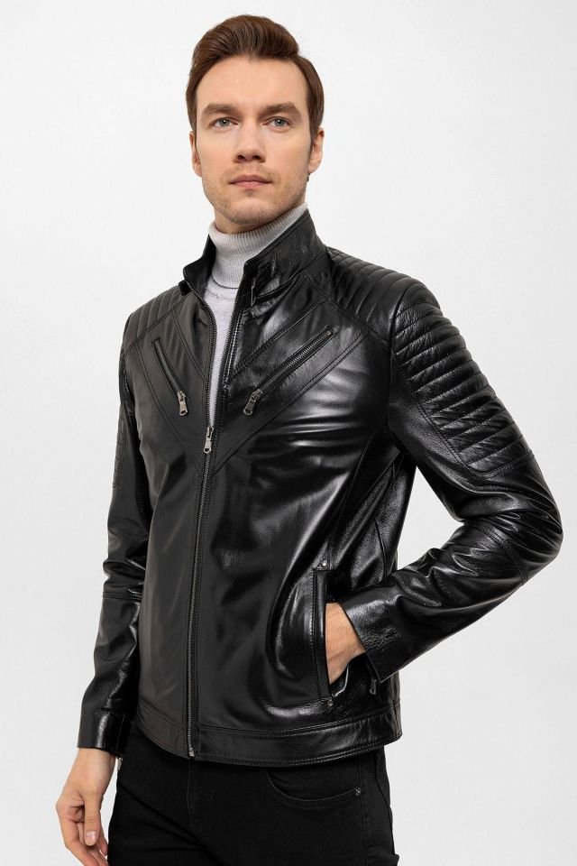 Black Clan Man Genuine Leather Jacket