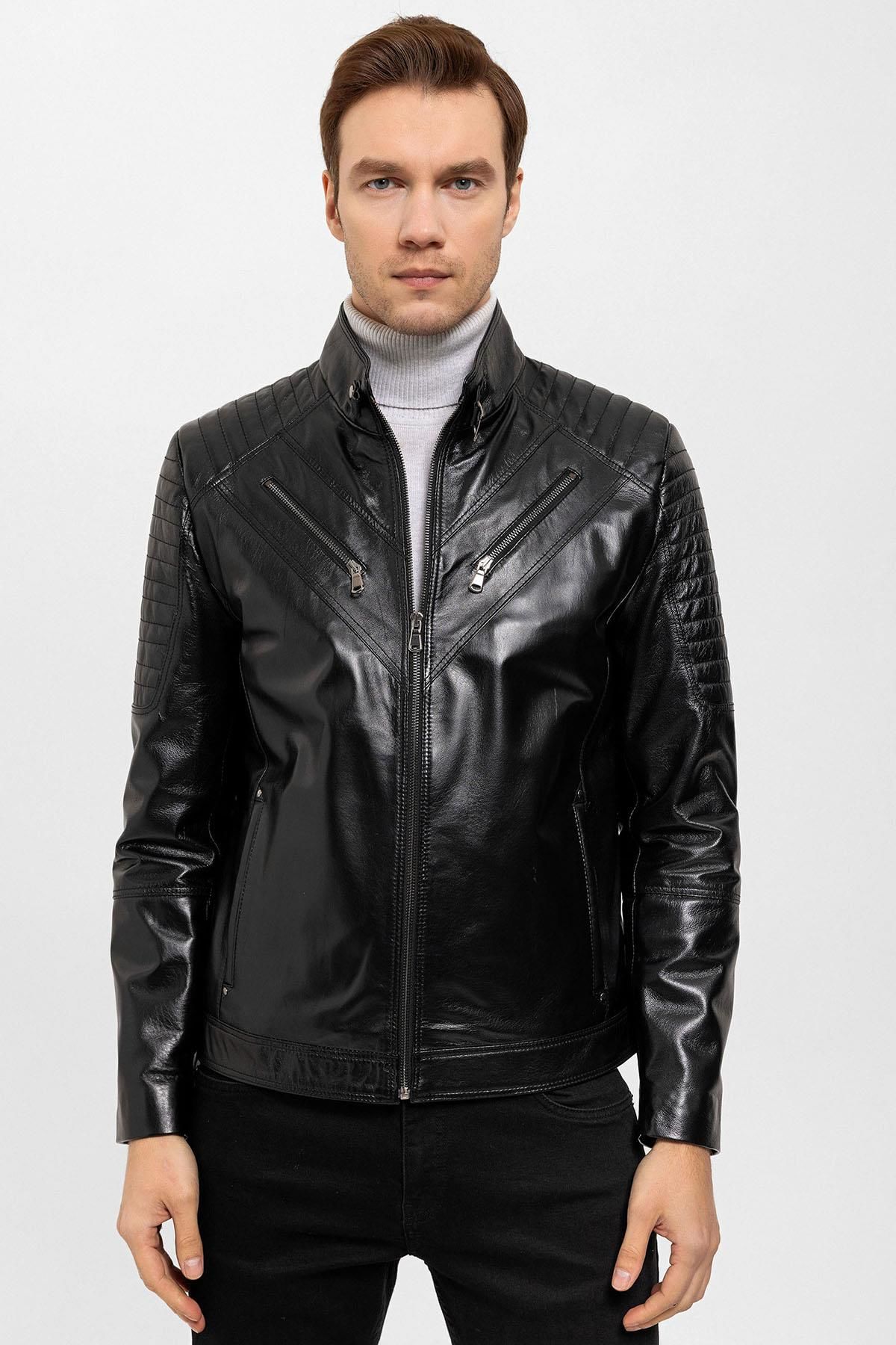 Black Clan Man Genuine Leather Jacket