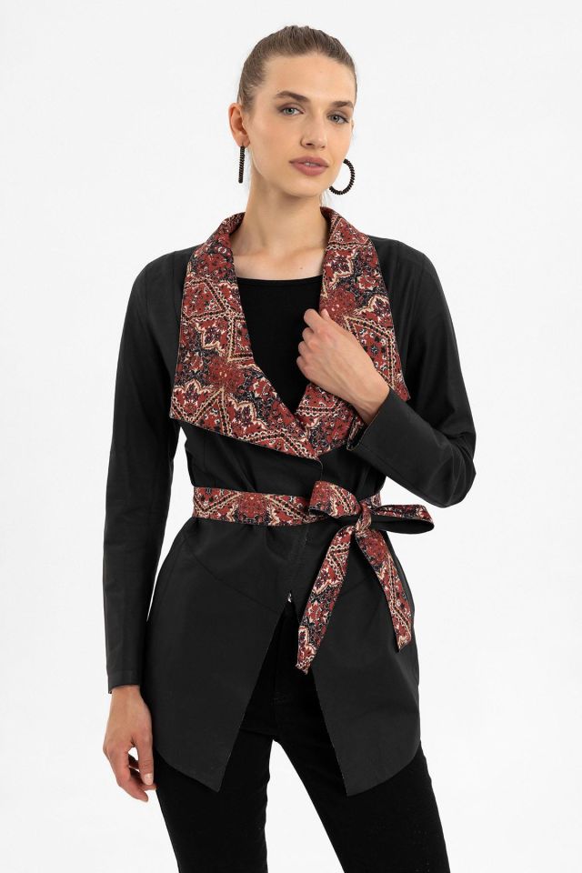 Black Golia Reversible Woman Genuine Leather Jacket