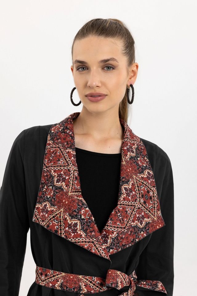 Black Golia Reversible Woman Genuine Leather Jacket