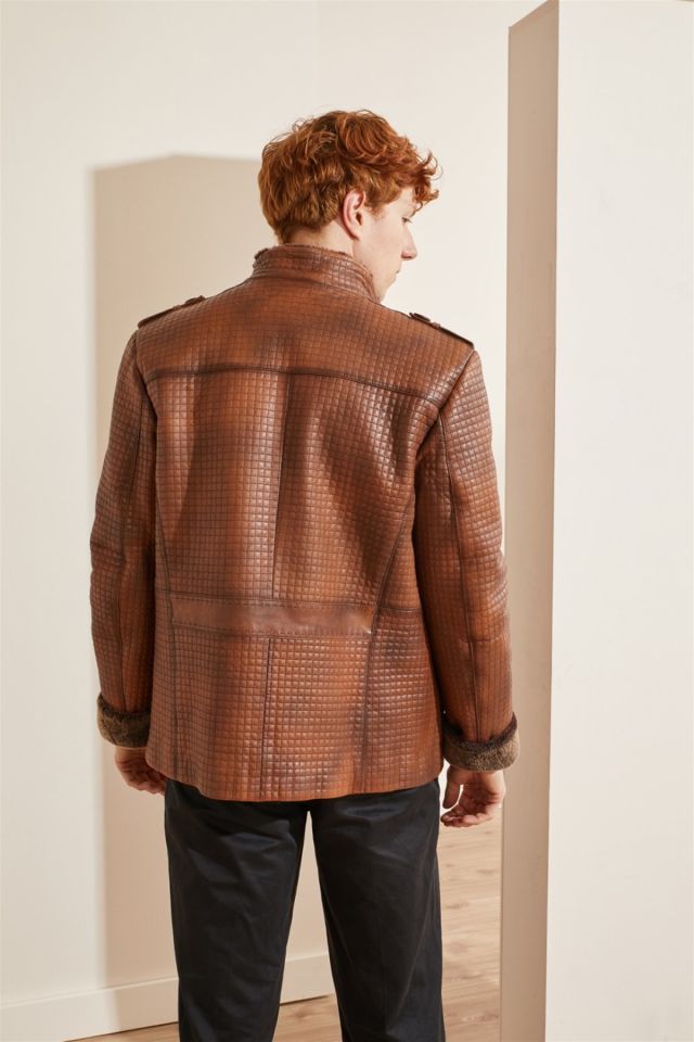 Whiskey Braxton Man Genuine Shearling Coat
