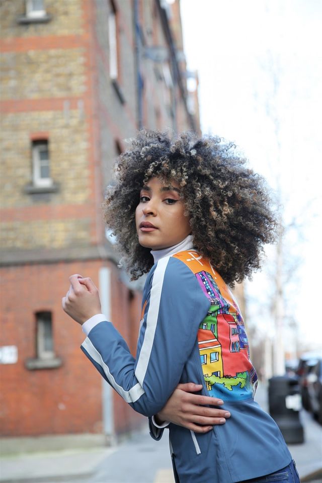 Paris Printed Woman Genuine Leather Jacket