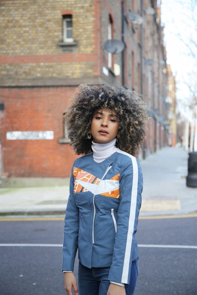 Paris Printed Woman Genuine Leather Jacket