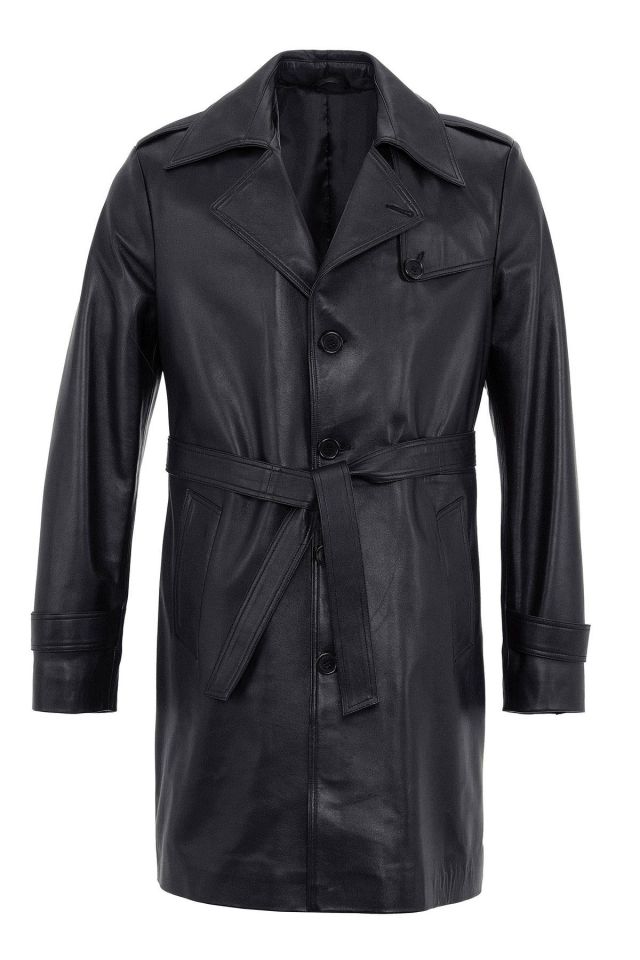 Black Axel Leather Coat