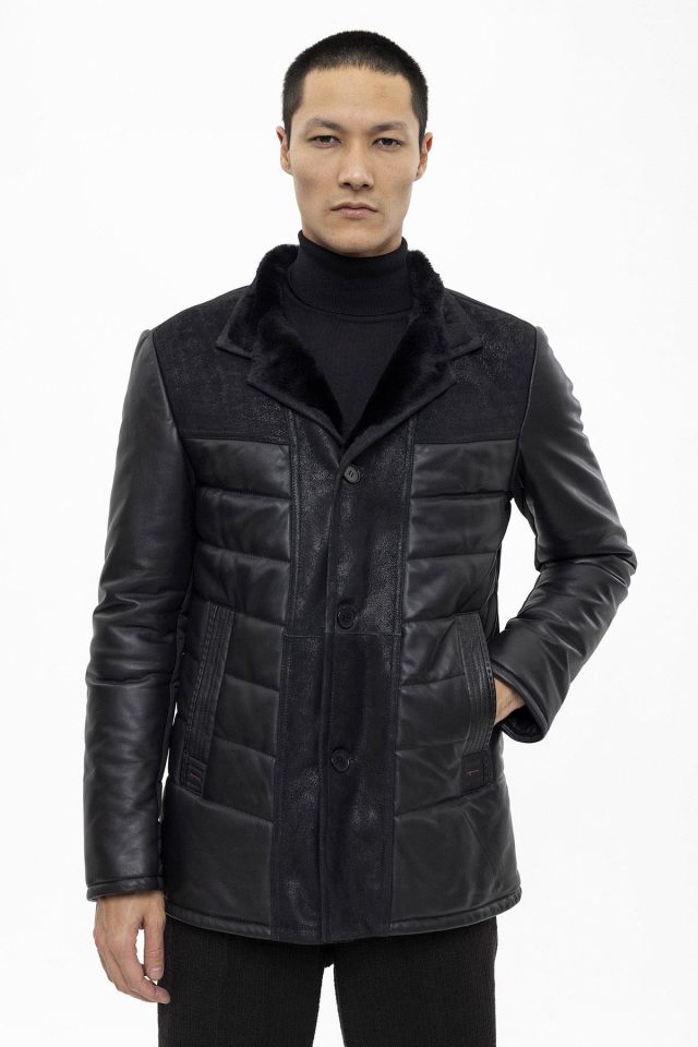 Black Nico Man Shearling Coat