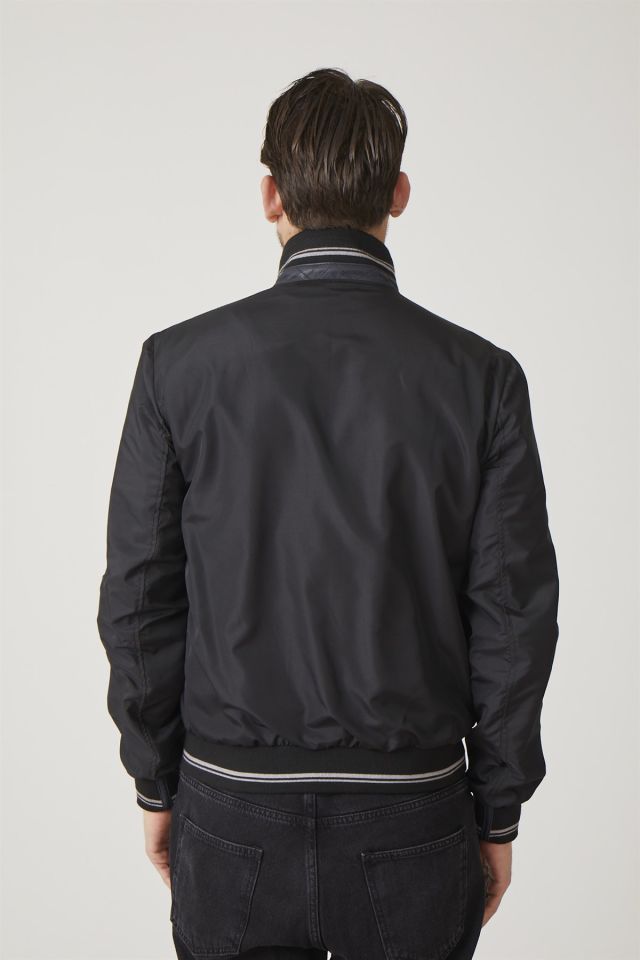 Carmelo Navy Blue Man Reversible Genuine Leather Jacket