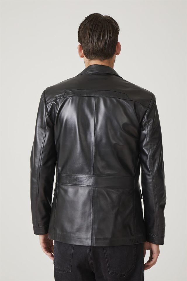 Logan Black Man Genuine Leather Jacket