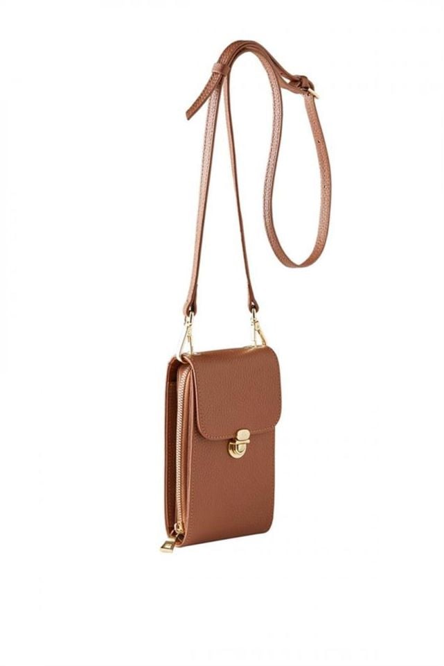 Ligth Brown Genuine Leather Woman Shoulder Bag