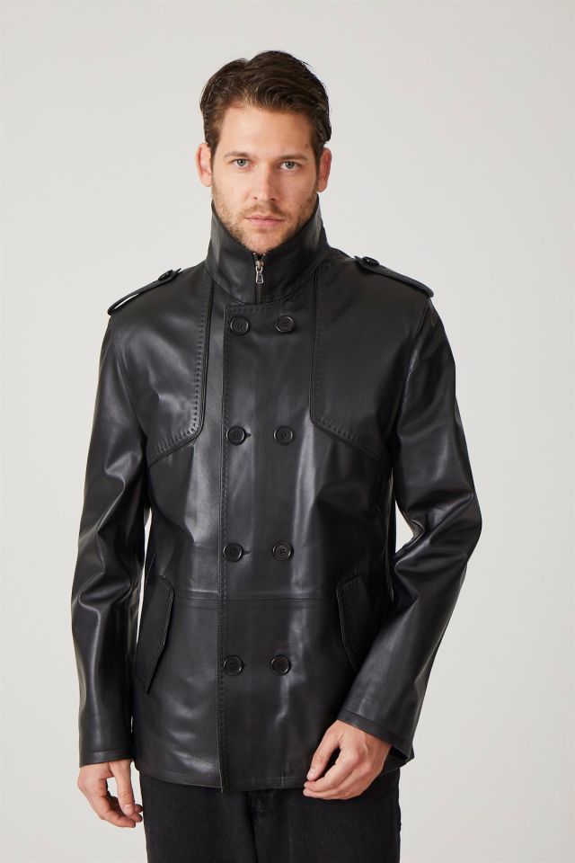 Rory Black Man Genunine Leather Jacket