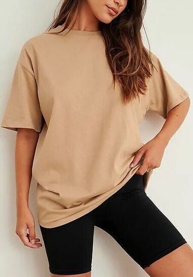 Bej Oversize T-shirt