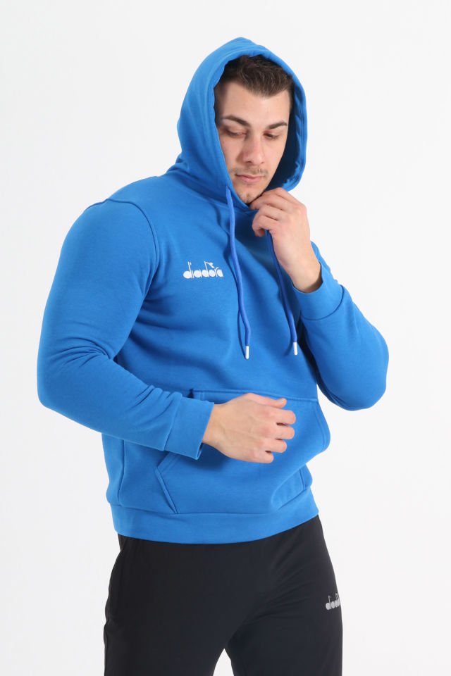 Bergamo Kapüşonlu Hoodie Saks Mavi