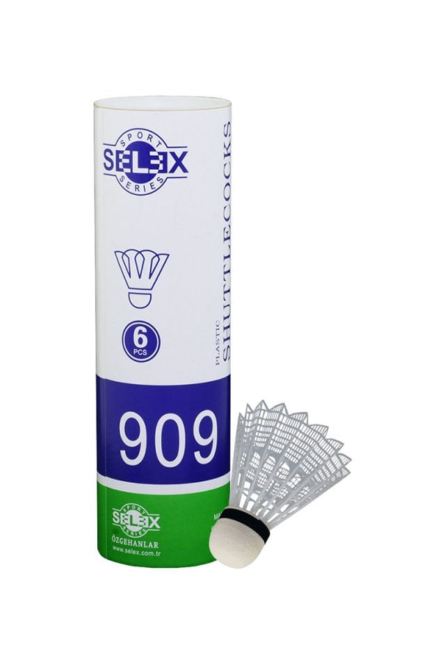 909 6'lı Plastik Badminton Topu Beyaz