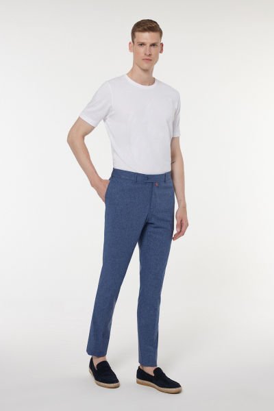 Açık Mavi Kumaş Pantolon 2853-3